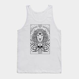 Zodiac sign tarot card Leo Tank Top